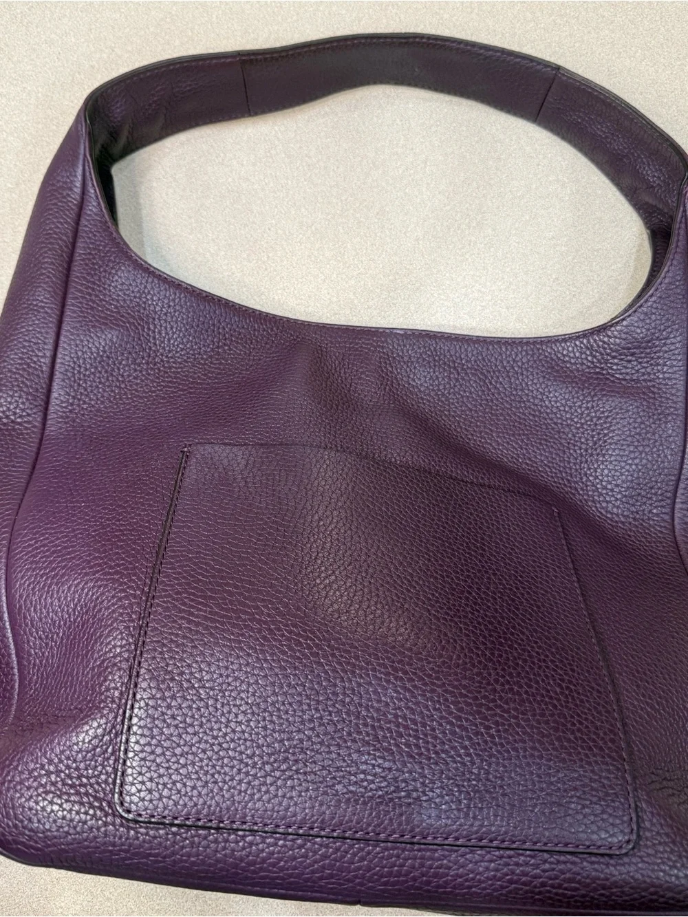 FLAWLESS Michael Kors Lena LG Pebbled Leather Hobo Bag - Purple/Plum Fall 2017